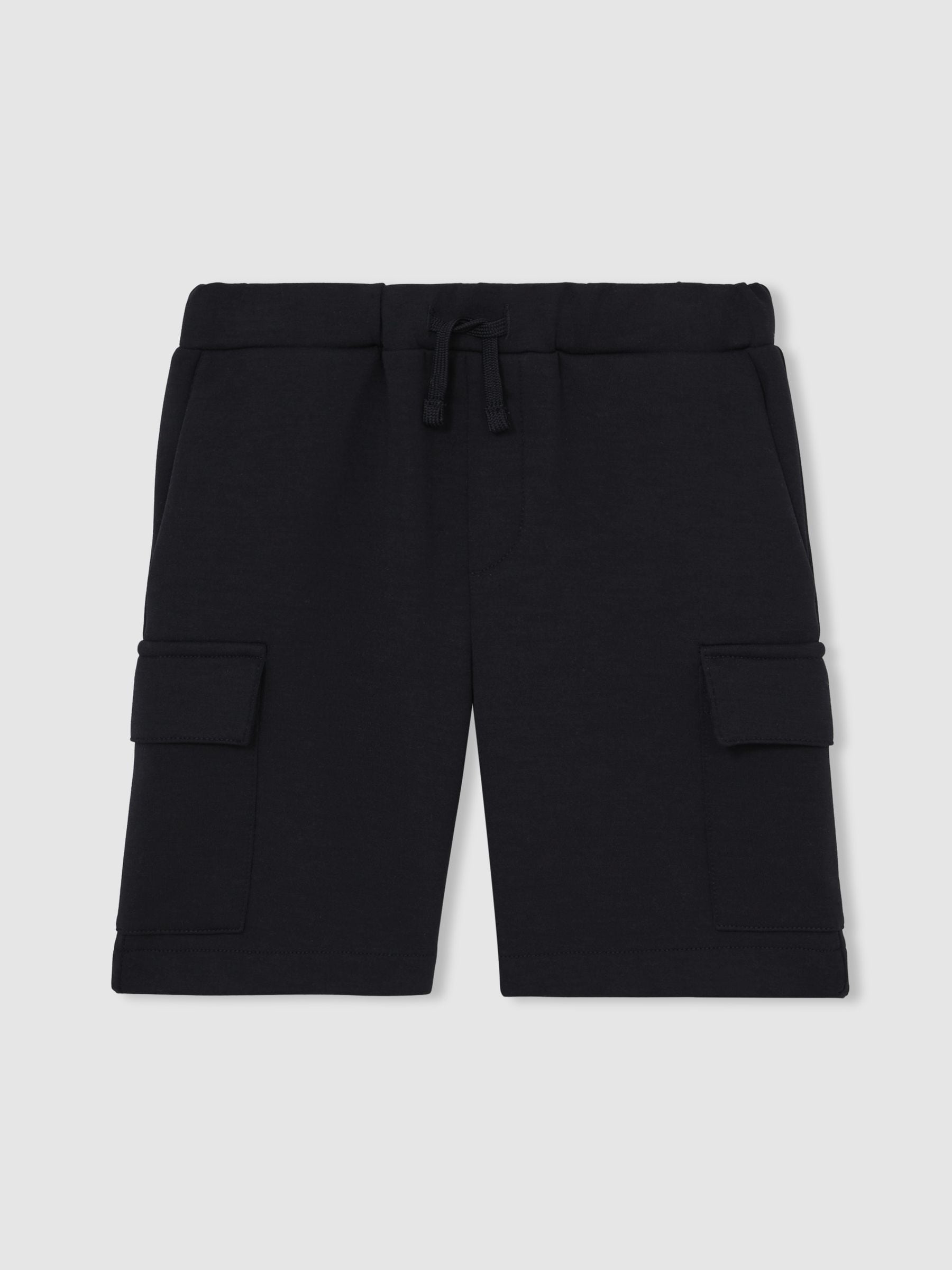 Reiss Navy Oliver 3-9 yrs Premium Interlock-Jersey Cargo Shorts image 2