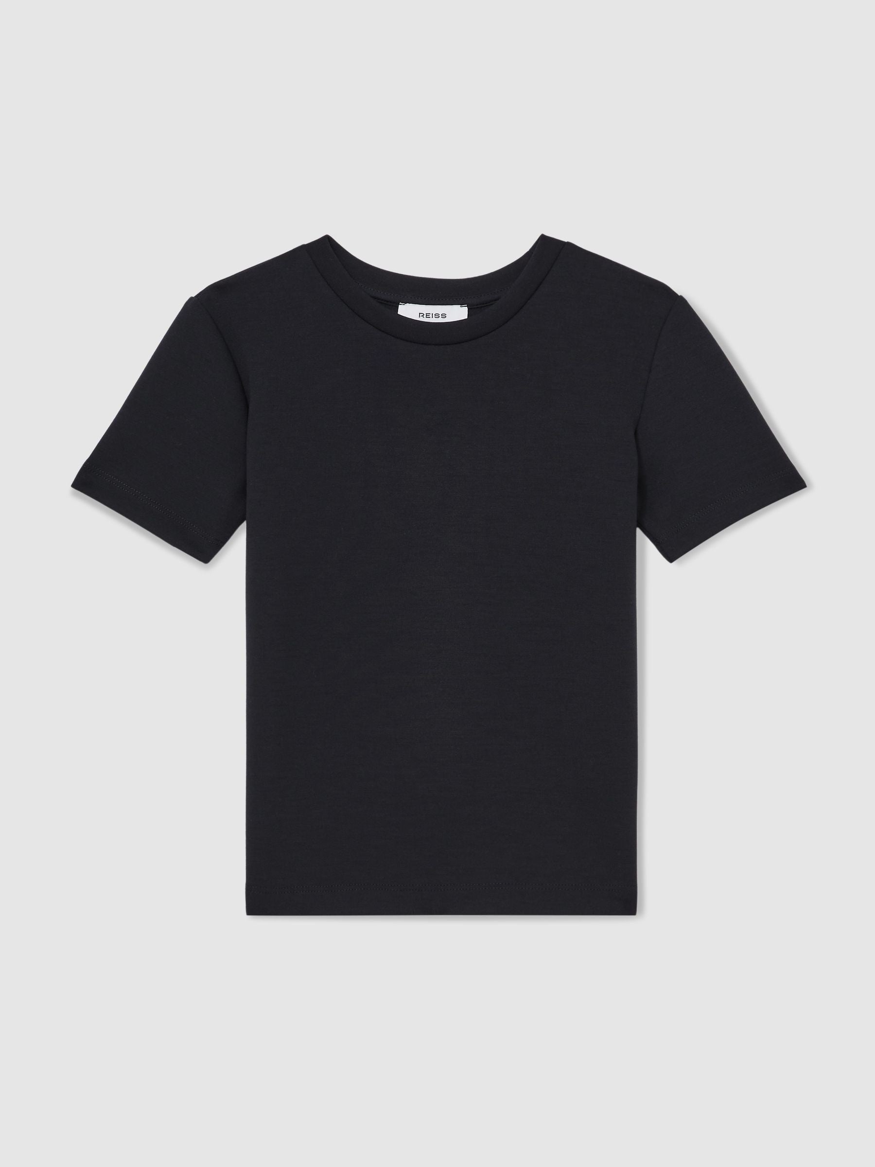 Reiss Navy Bradley 9-13 yrs Premium Interlock Crew-Neck T-Shirt image 2
