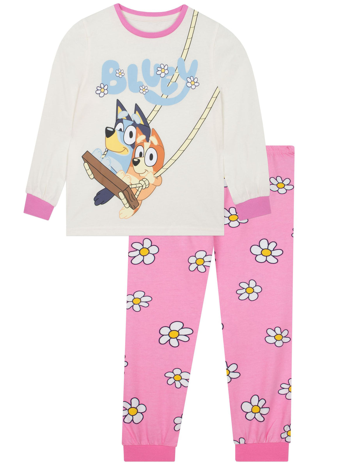 Character Pink Bluey & Bingo Pyjamas Dressing Gown Set - image 2