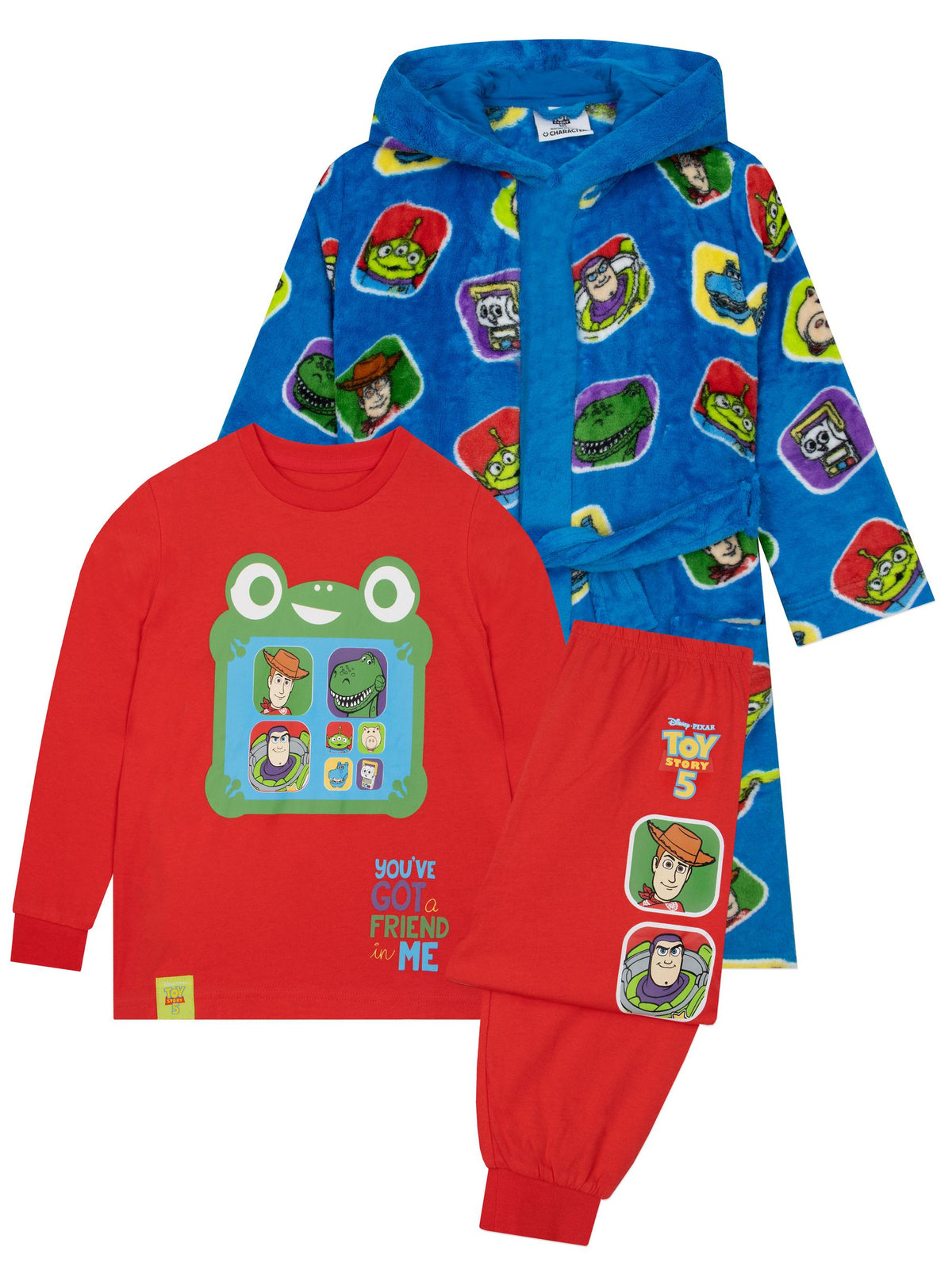 Character Blue Disney Toy Story Pyjamas And Dressing Gown Set - image 1