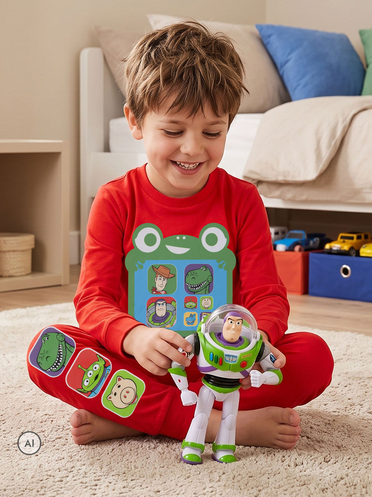 Character Blue Disney Toy Story Pyjamas And Dressing Gown Set - image 5
