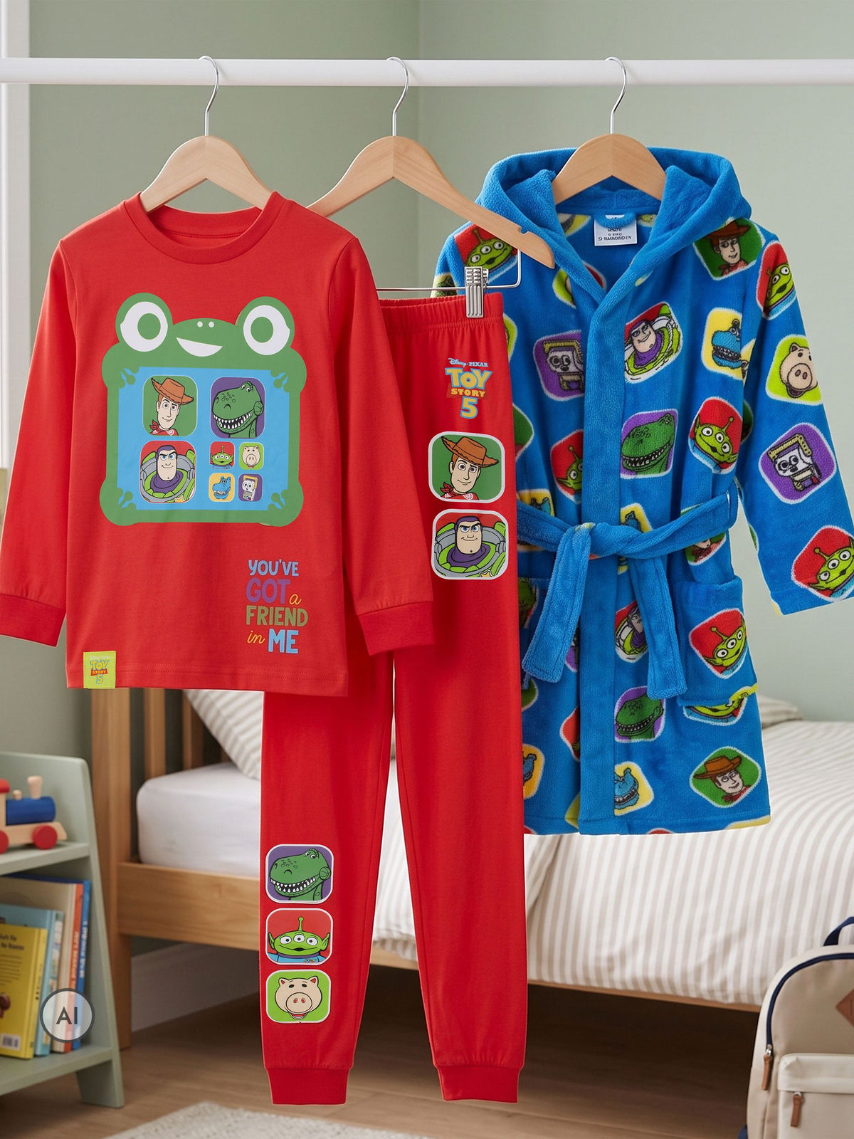 Character Blue Disney Toy Story Pyjamas And Dressing Gown Set - image 7