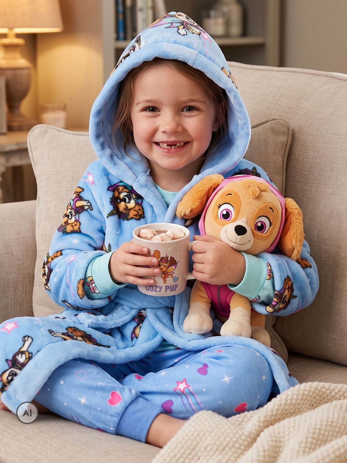 Character Blue PAW Patrol Pyjamas And Dressing Gown Set Skye & Liberty - image 5