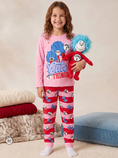 Character Pink Cat In The Hat Cute Thing Pyjamas - image 4