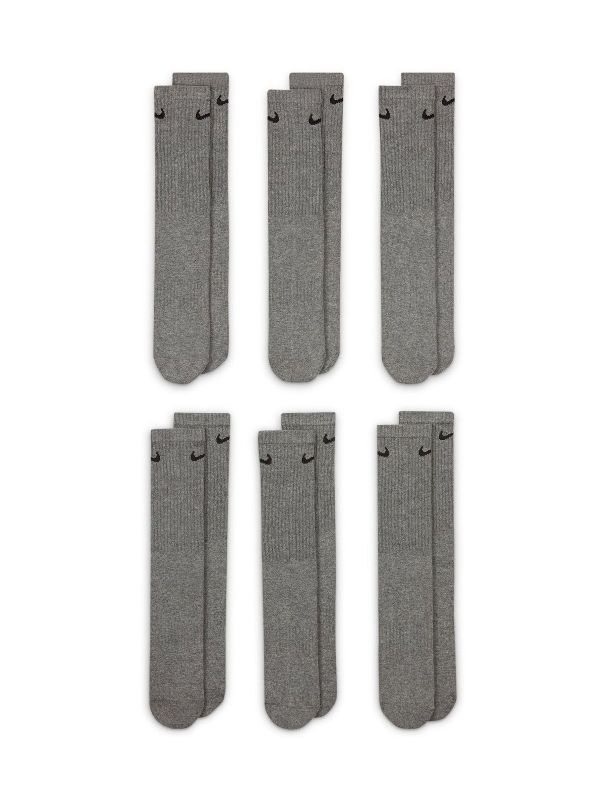 Nike Grey Crew Everyday Cushioned Socks 6 Pack - image 3