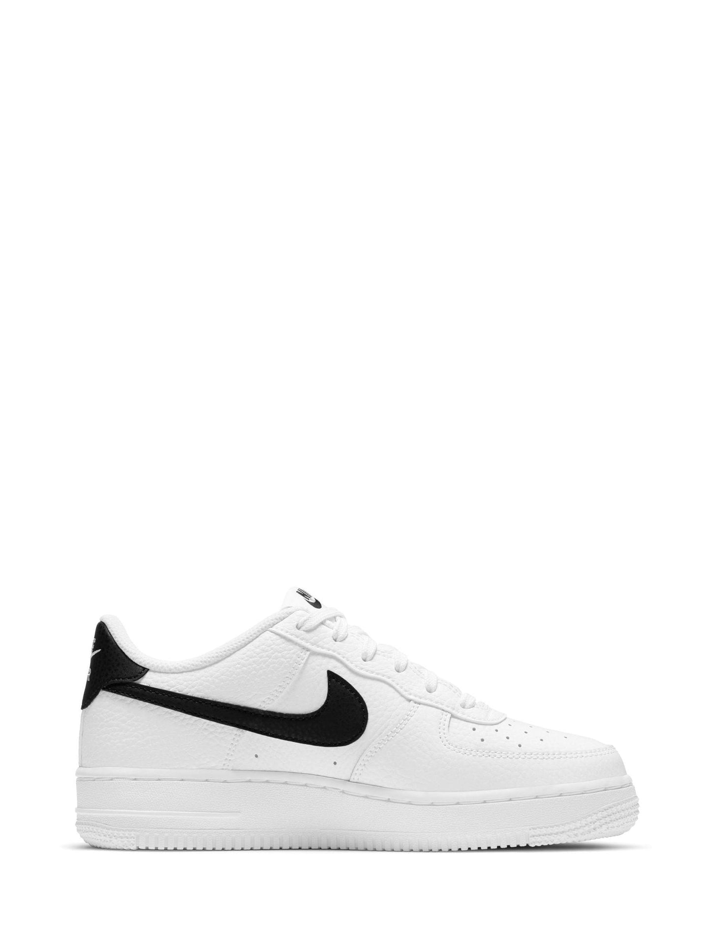 Nike White Black Youth Air Force 1 Trainers image 3