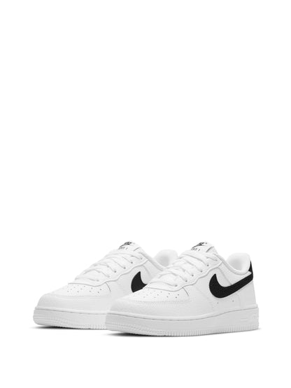 Nike White Black Youth Air Force 1 Trainers image 5