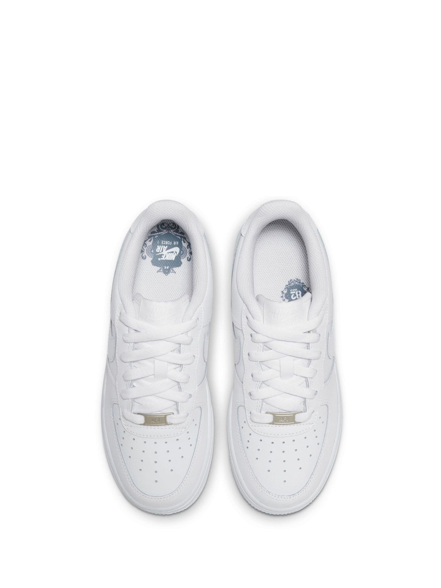 Nike White Youth Air Force 1 Trainers image 5