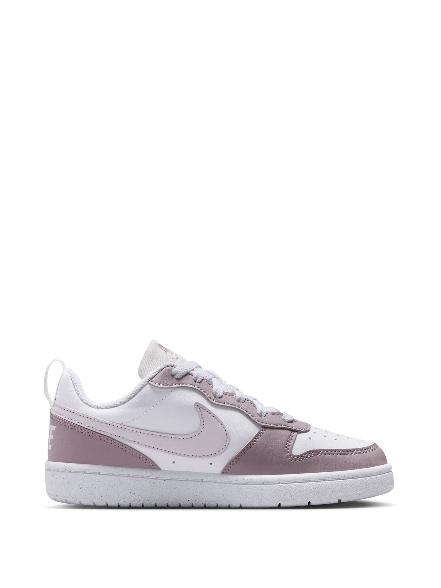 Nike White/Pink Plum Youth Court Borough Low Recraft Trainers image 2