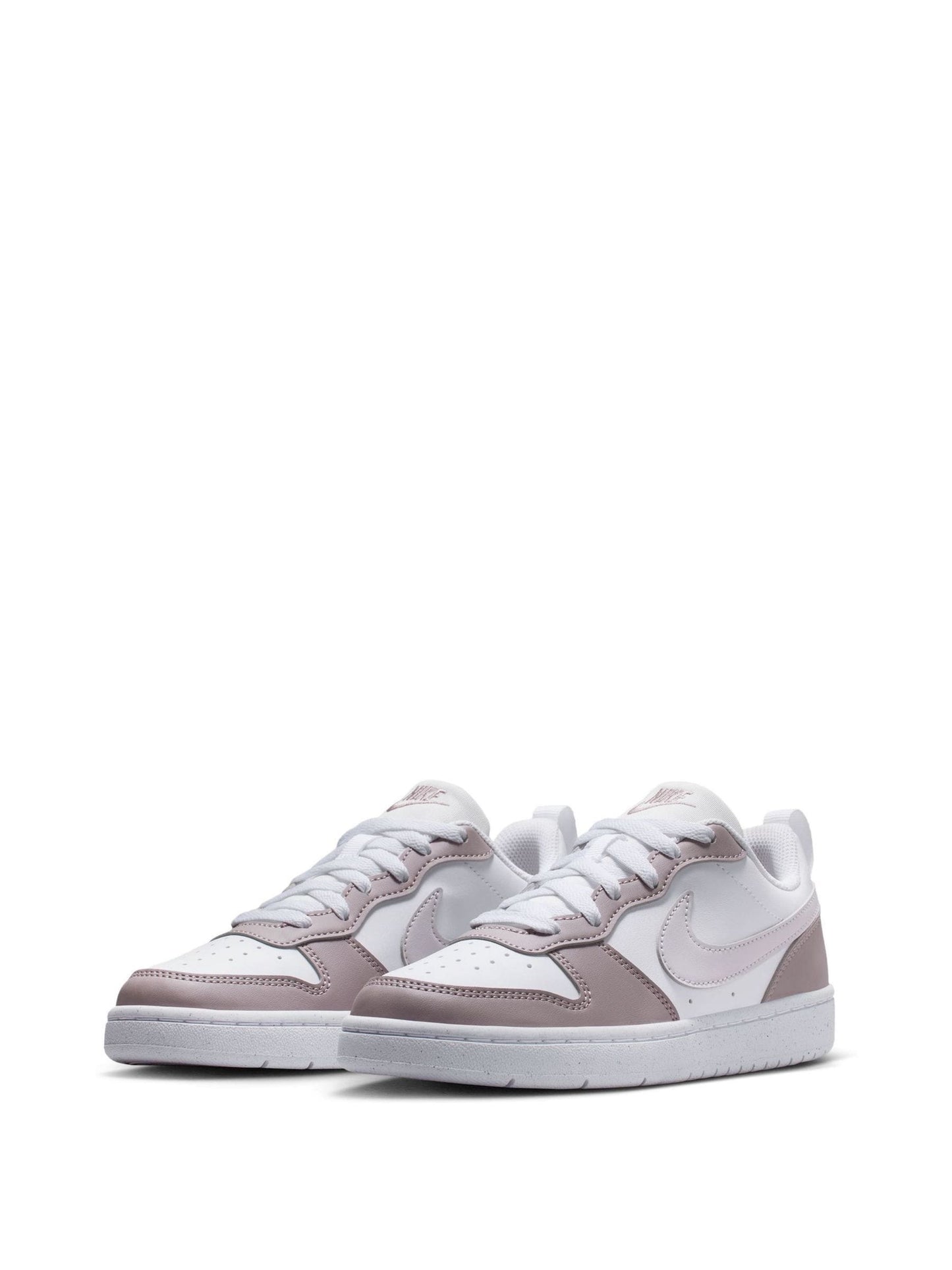 Nike White/Pink Plum Youth Court Borough Low Recraft Trainers image 3