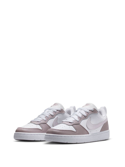 Nike White/Pink Plum Youth Court Borough Low Recraft Trainers image 3