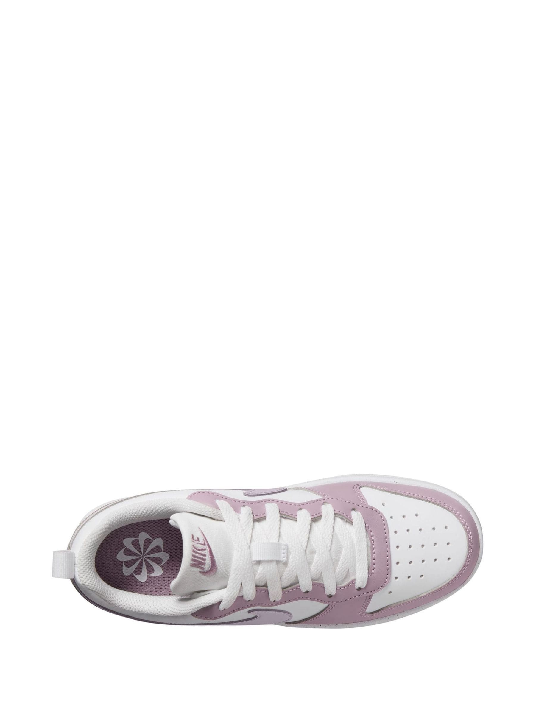 Nike White/Pink Plum Youth Court Borough Low Recraft Trainers image 6