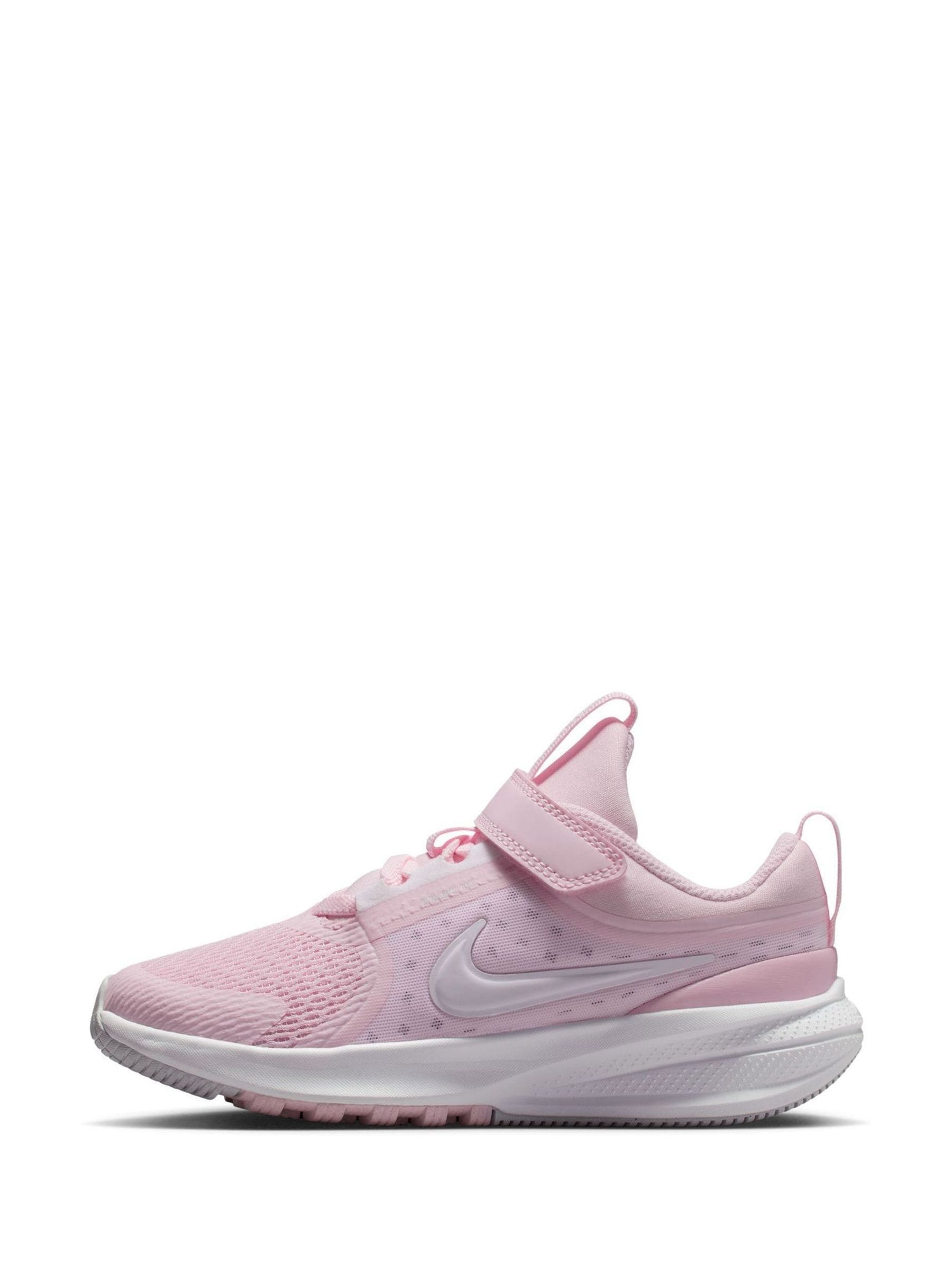 Nike White/Pink Junior Star Runner 5 Trainers image 4