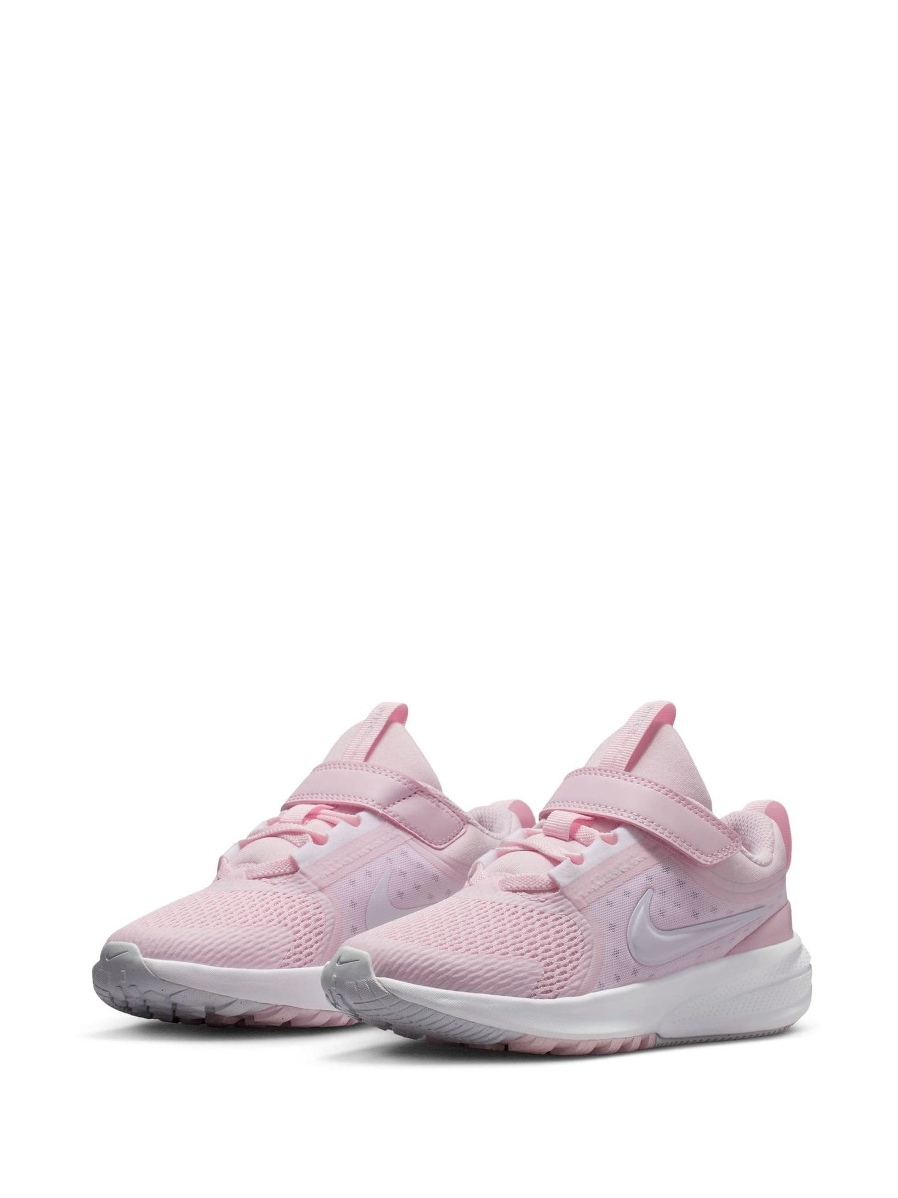 Nike White/Pink Junior Star Runner 5 Trainers image 5
