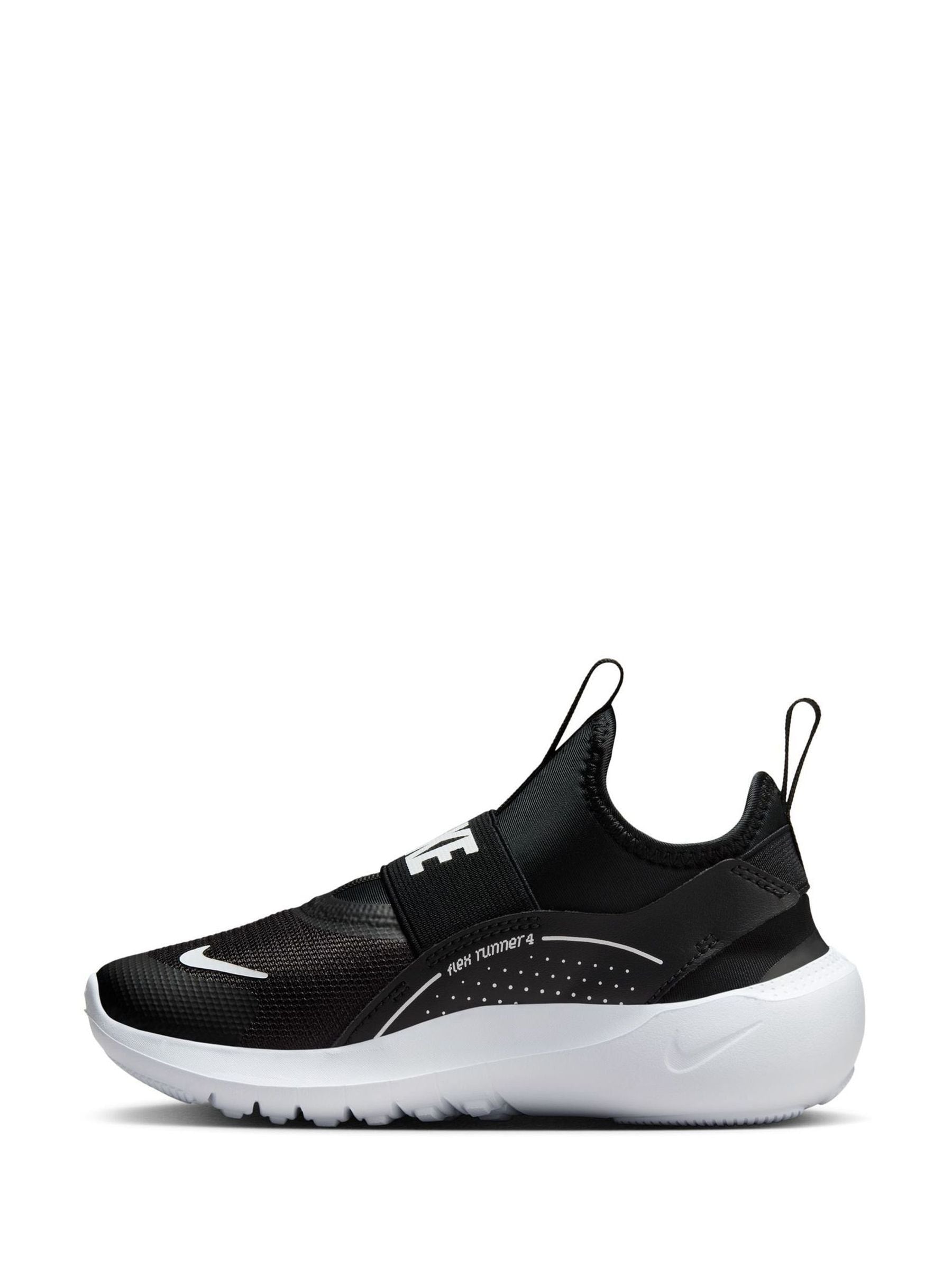 Nike Black/White Junior Flex Runner 4 Trainers image 4