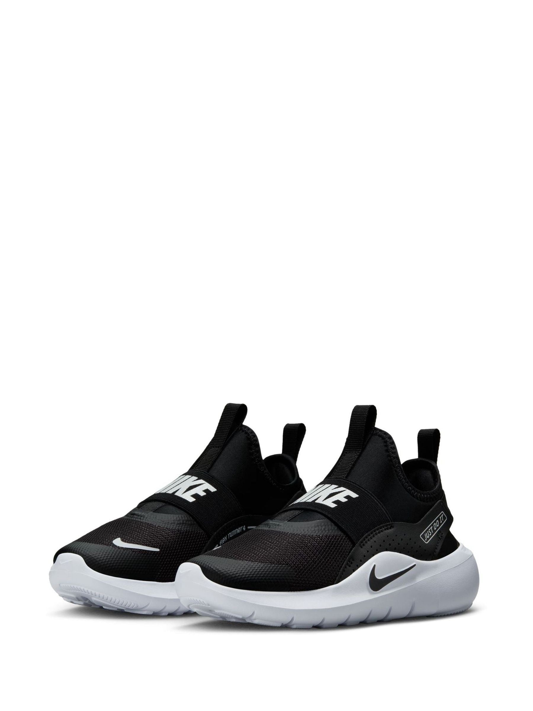 Nike Black/White Junior Flex Runner 4 Trainers image 5