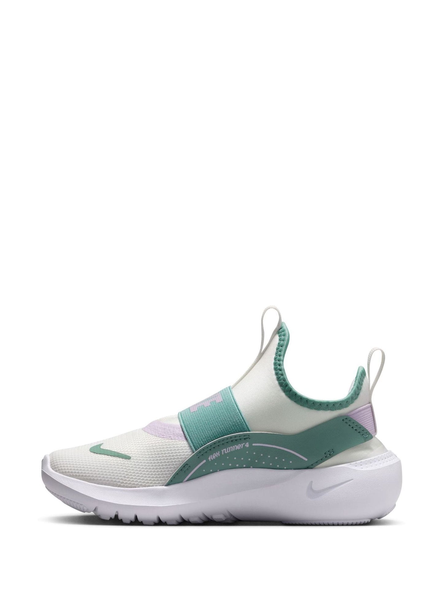 Nike White/Green Pink Junior Flex Runner 4 Trainers image 2