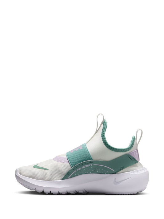 Nike White/Green Pink Junior Flex Runner 4 Trainers image 2