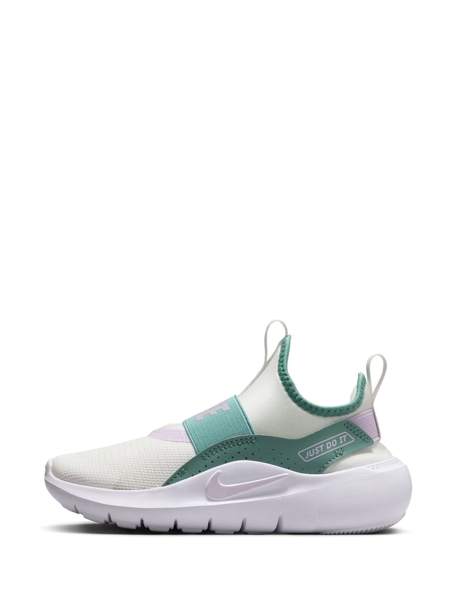 Nike White/Green Pink Junior Flex Runner 4 Trainers image 4