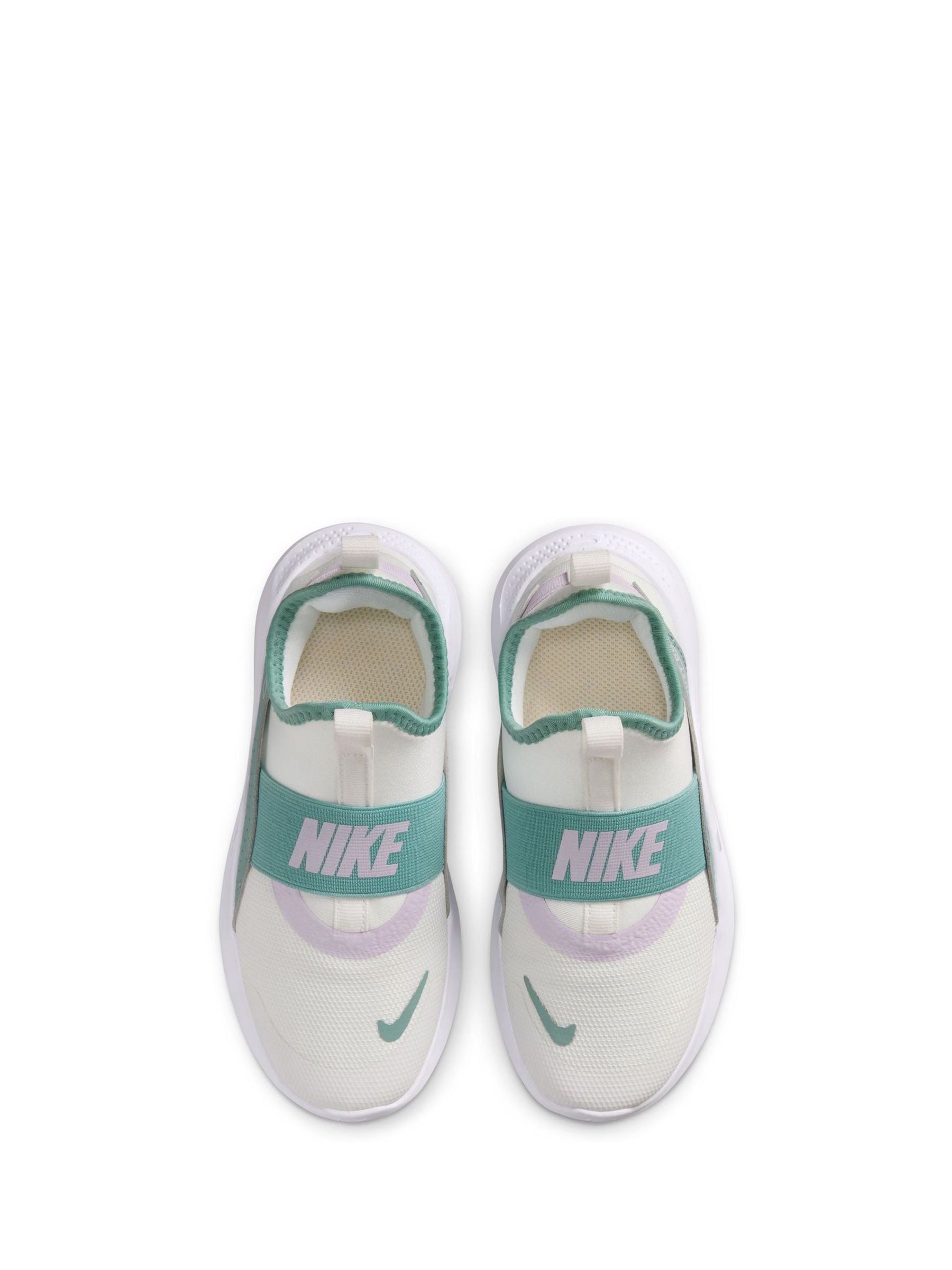 Nike White/Green Pink Junior Flex Runner 4 Trainers image 7