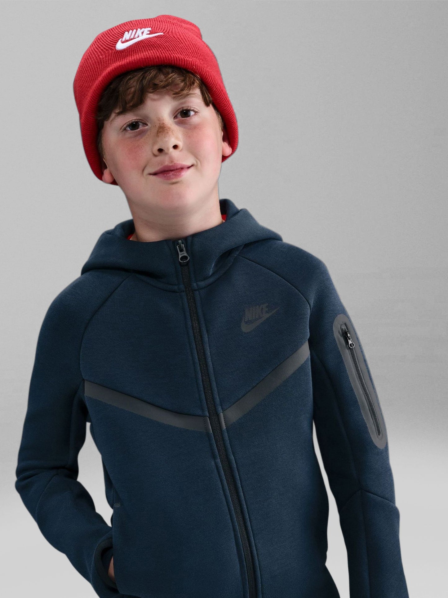 Dsiney Kidz - Nike Blue Tech Fleece Zip Through Hoodie image 1