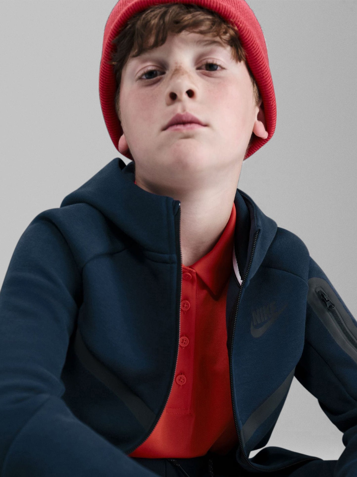 Dsiney Kidz - Nike Blue Tech Fleece Zip Through Hoodie image 5