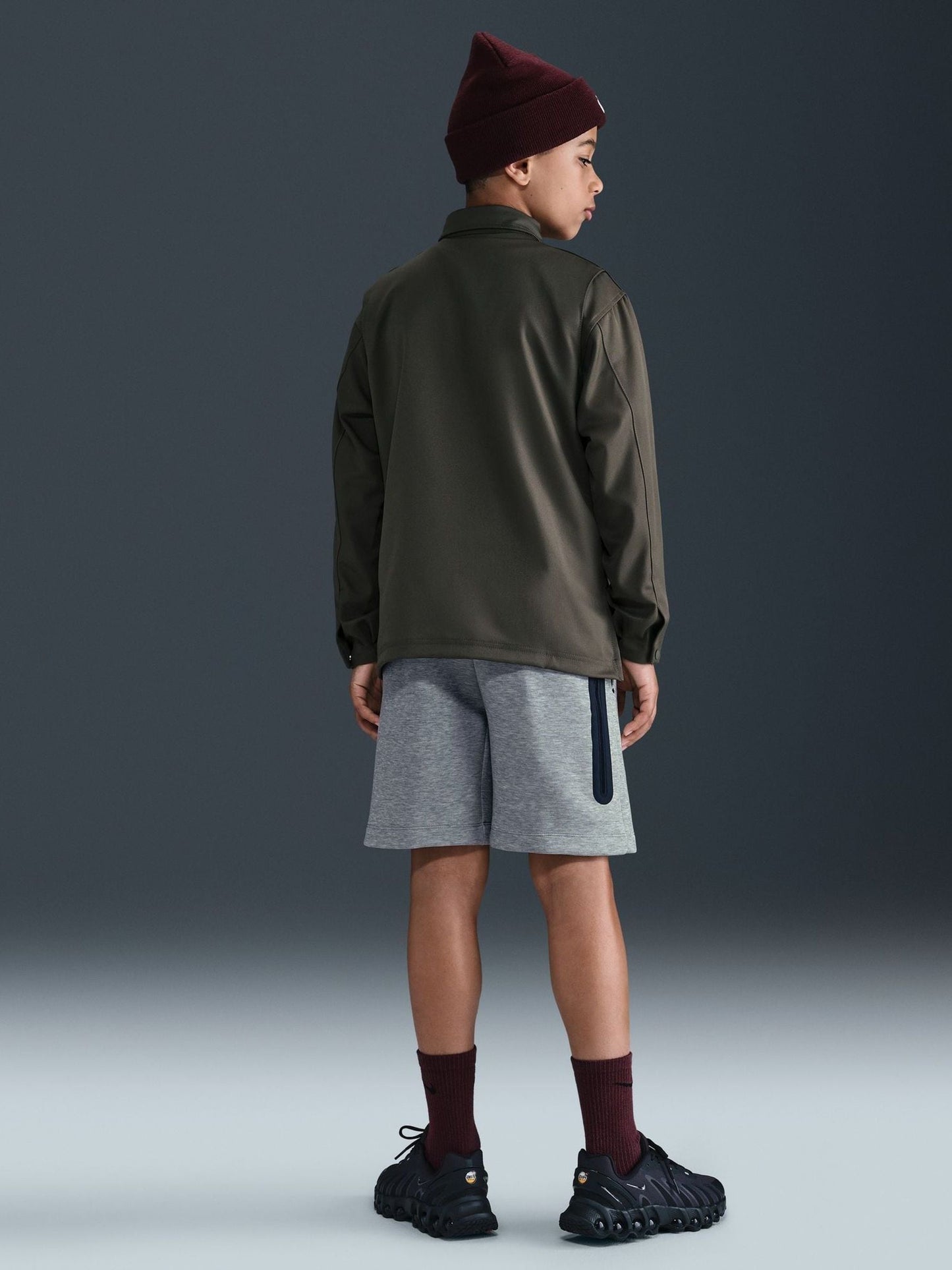 Dsiney Kidz - Nike Dark Grey Heather Tech Fleece Shorts image 2