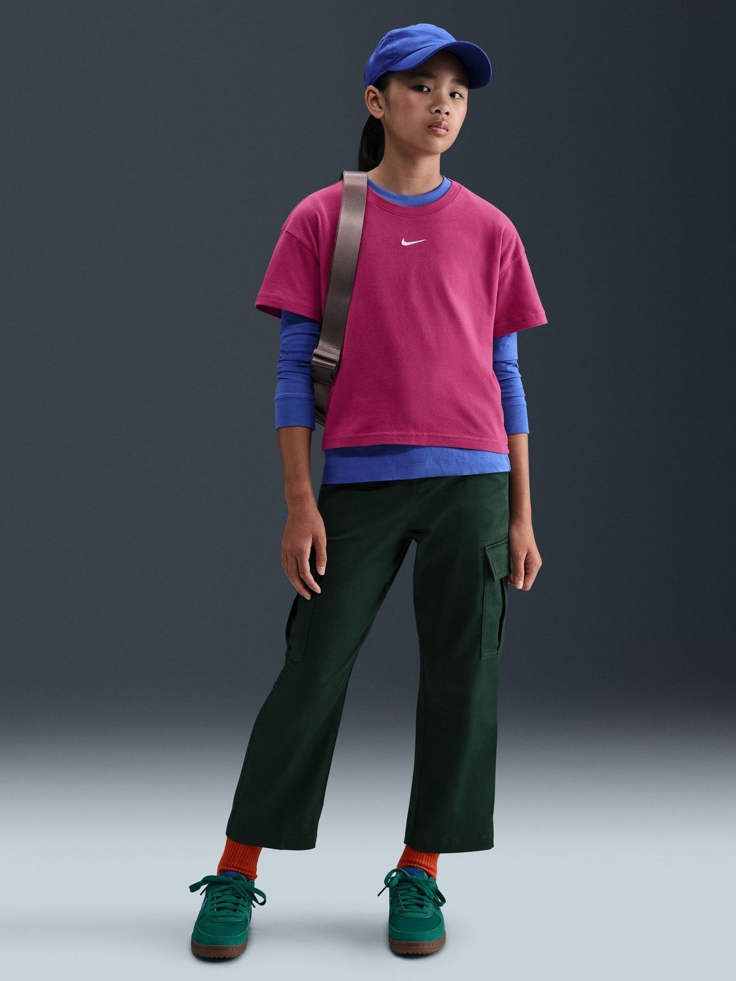 Dsiney Kidz - Nike Beet Pink Sportswear Boxy T-Shirt image 4