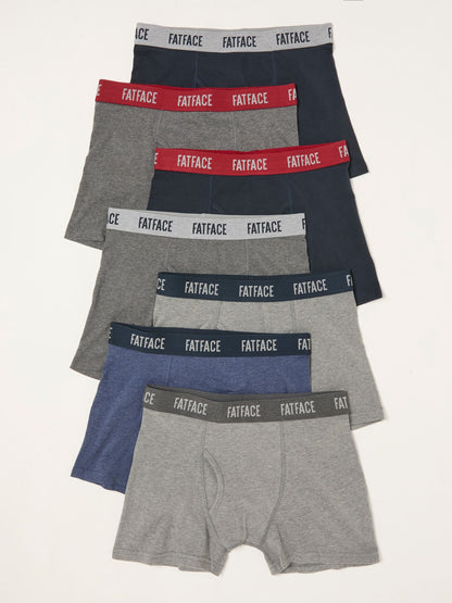 Dsiney Kidz - FatFace 7 Pack Grey & Blue Classic Boxers image 1
