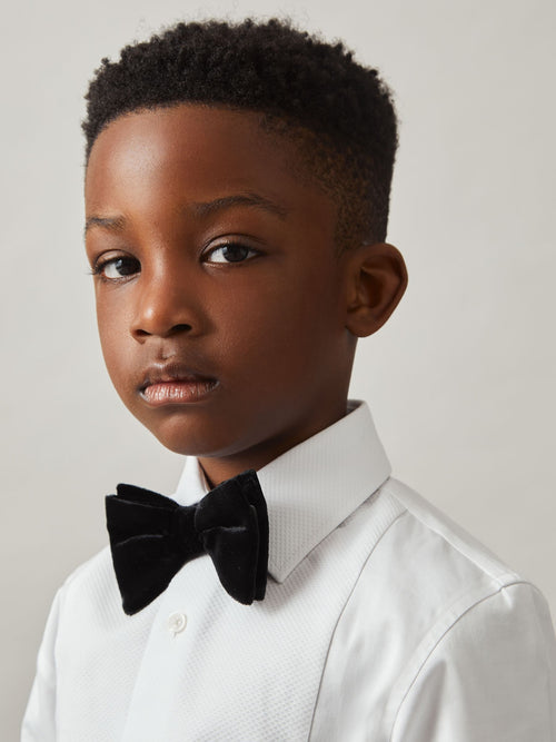 Reiss White Marcel 9-13 yrs Cotton Slim-Fit Dinner Shirt image 1