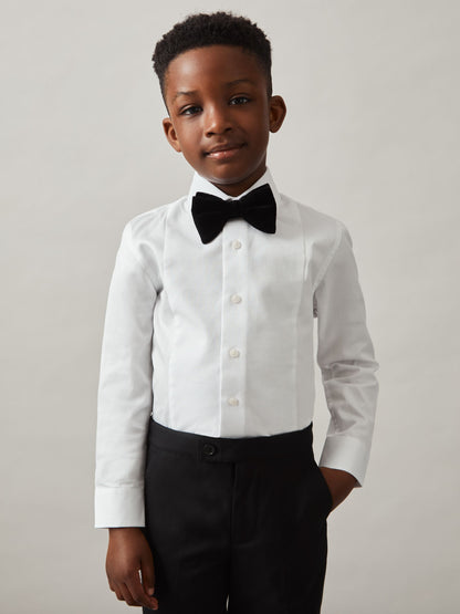 Reiss White Marcel 9-13 yrs Cotton Slim-Fit Dinner Shirt image 3