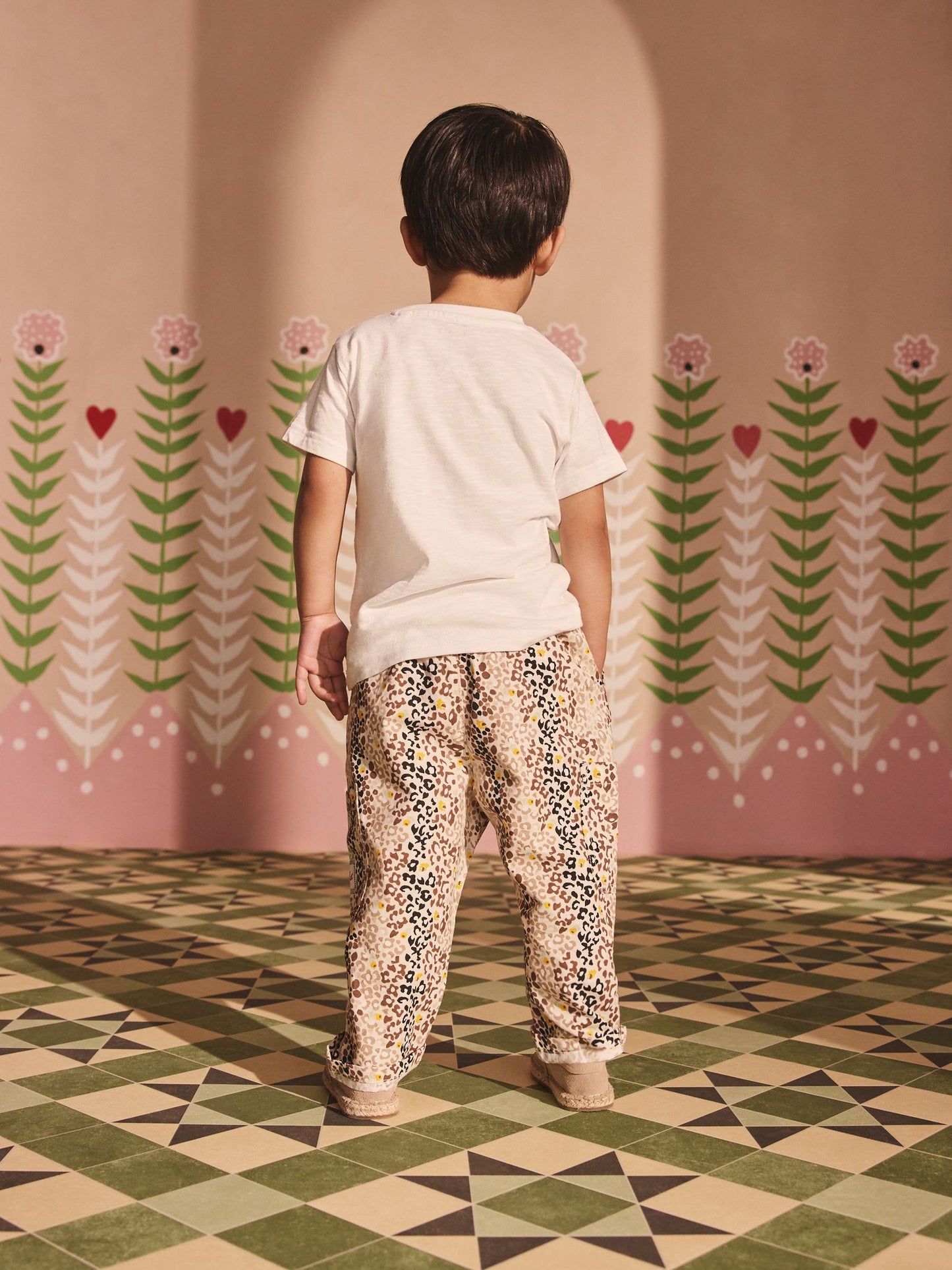 Tan Brown Leopard Print Cath Kidston 100% Cotton Trousers (3mths-7yrs) image 6