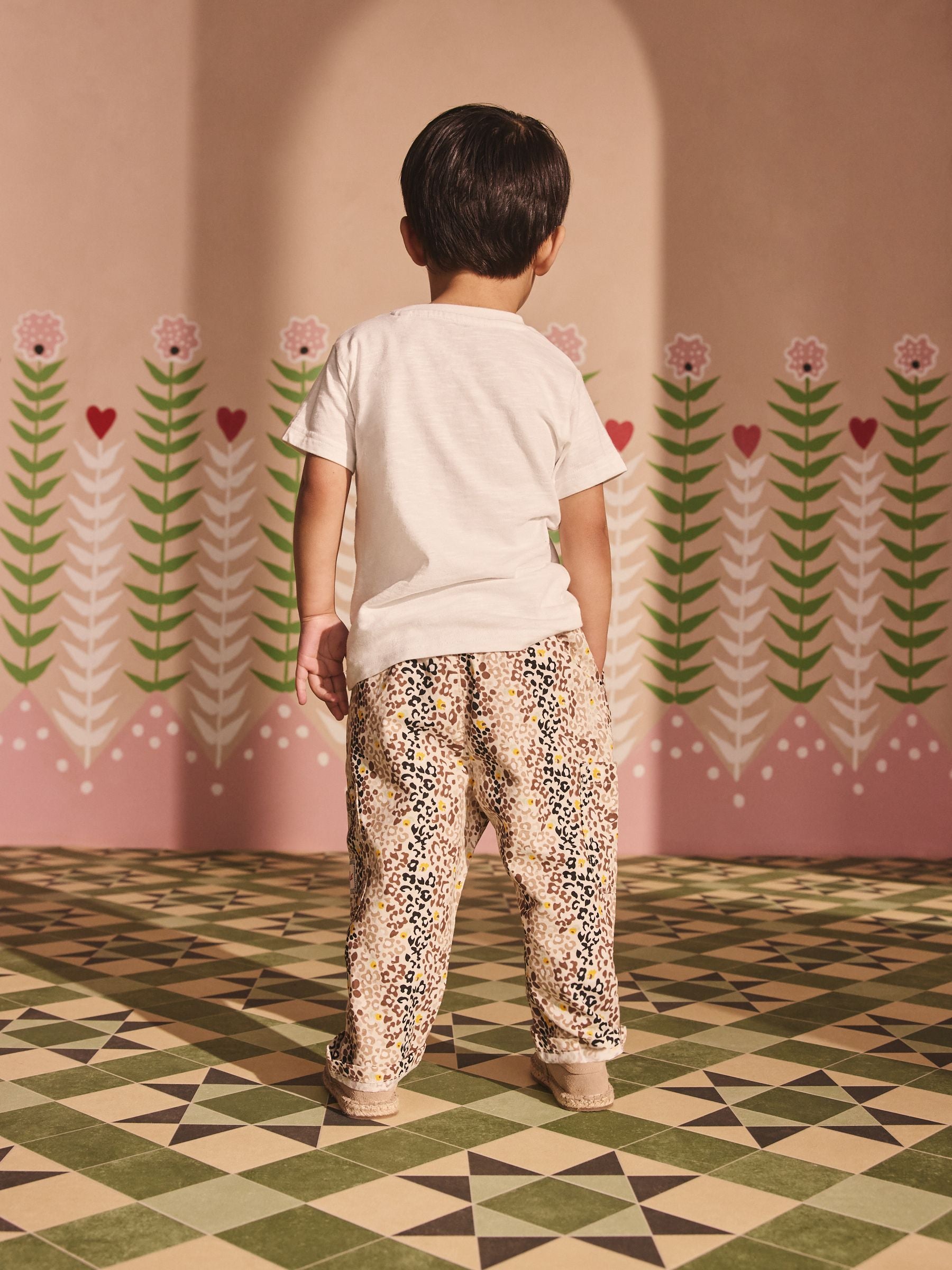 Tan Brown Leopard Print Cath Kidston 100% Cotton Trousers (3mths-7yrs) image 6