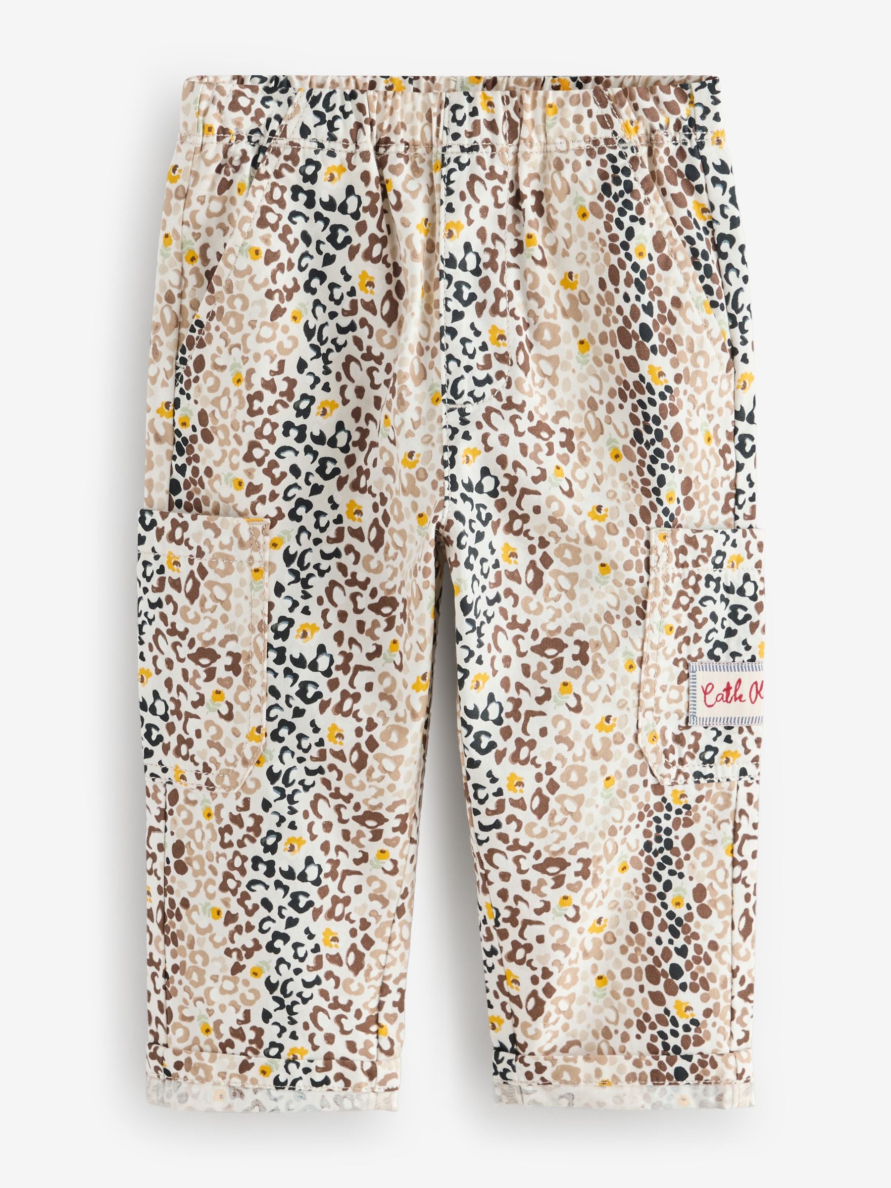 Tan Brown Leopard Print Cath Kidston 100% Cotton Trousers (3mths-7yrs) image 8