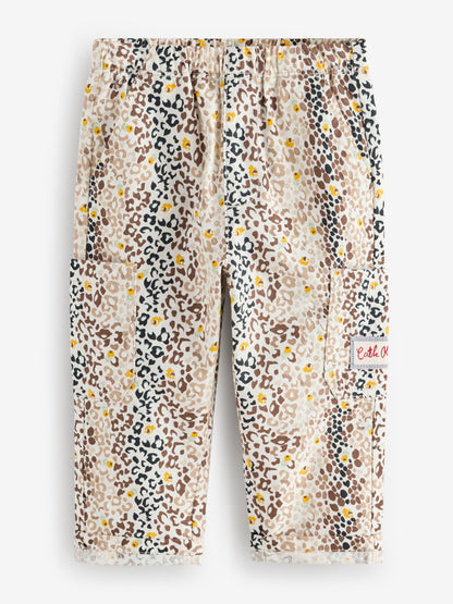 Tan Brown Leopard Print Cath Kidston 100% Cotton Trousers (3mths-7yrs) image 8