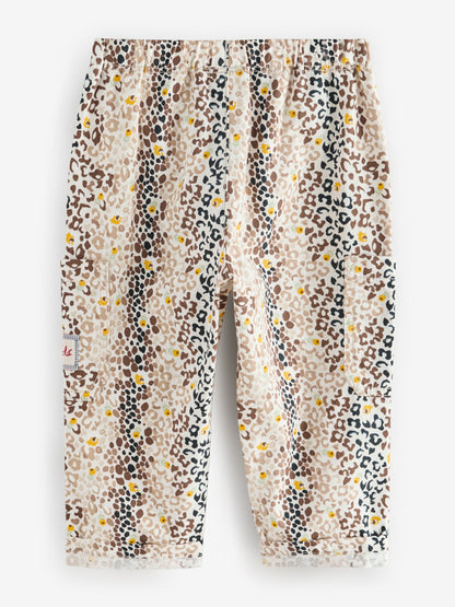 Tan Brown Leopard Print Cath Kidston 100% Cotton Trousers (3mths-7yrs) image 9