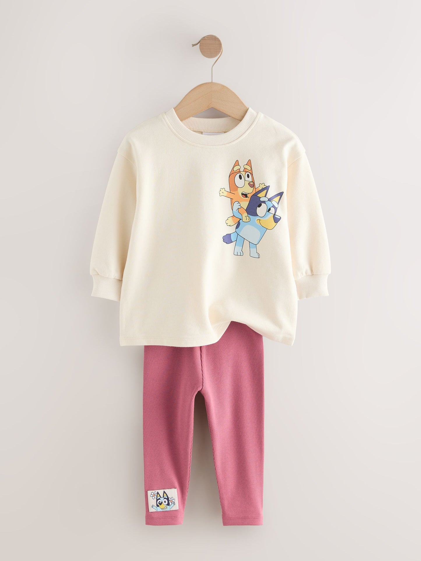 Ecru White Bluey Long Sleeve Top and Leggings Set (12mths-7yrs) image 7