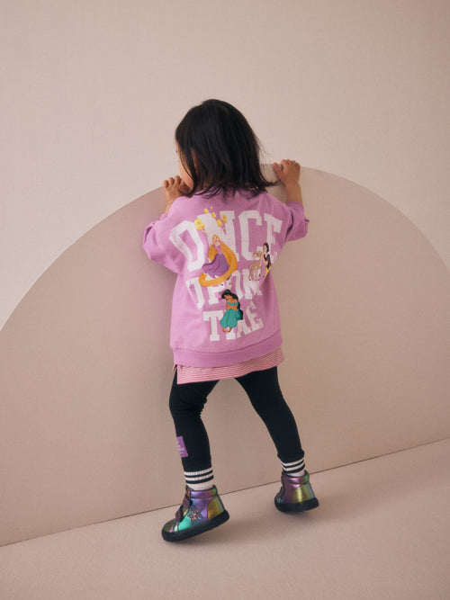 Purple Disney Princess Long Sleeve Mock Layer Top and Leggings Set (3mths-7yrs) image 1