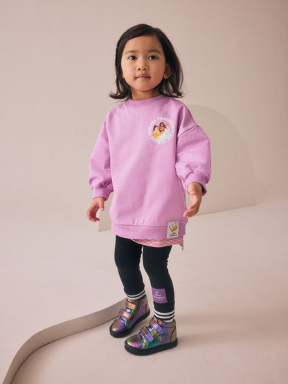 Purple Disney Princess Long Sleeve Mock Layer Top and Leggings Set (3mths-7yrs) image 2