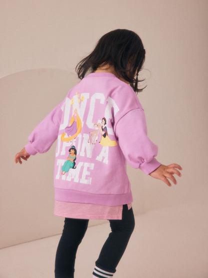 Purple Disney Princess Long Sleeve Mock Layer Top and Leggings Set (3mths-7yrs) image 3