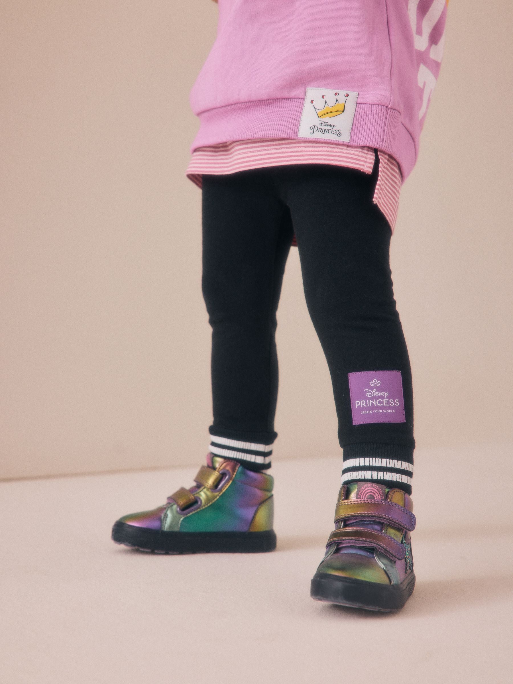 Purple Disney Princess Long Sleeve Mock Layer Top and Leggings Set (3mths-7yrs) image 5