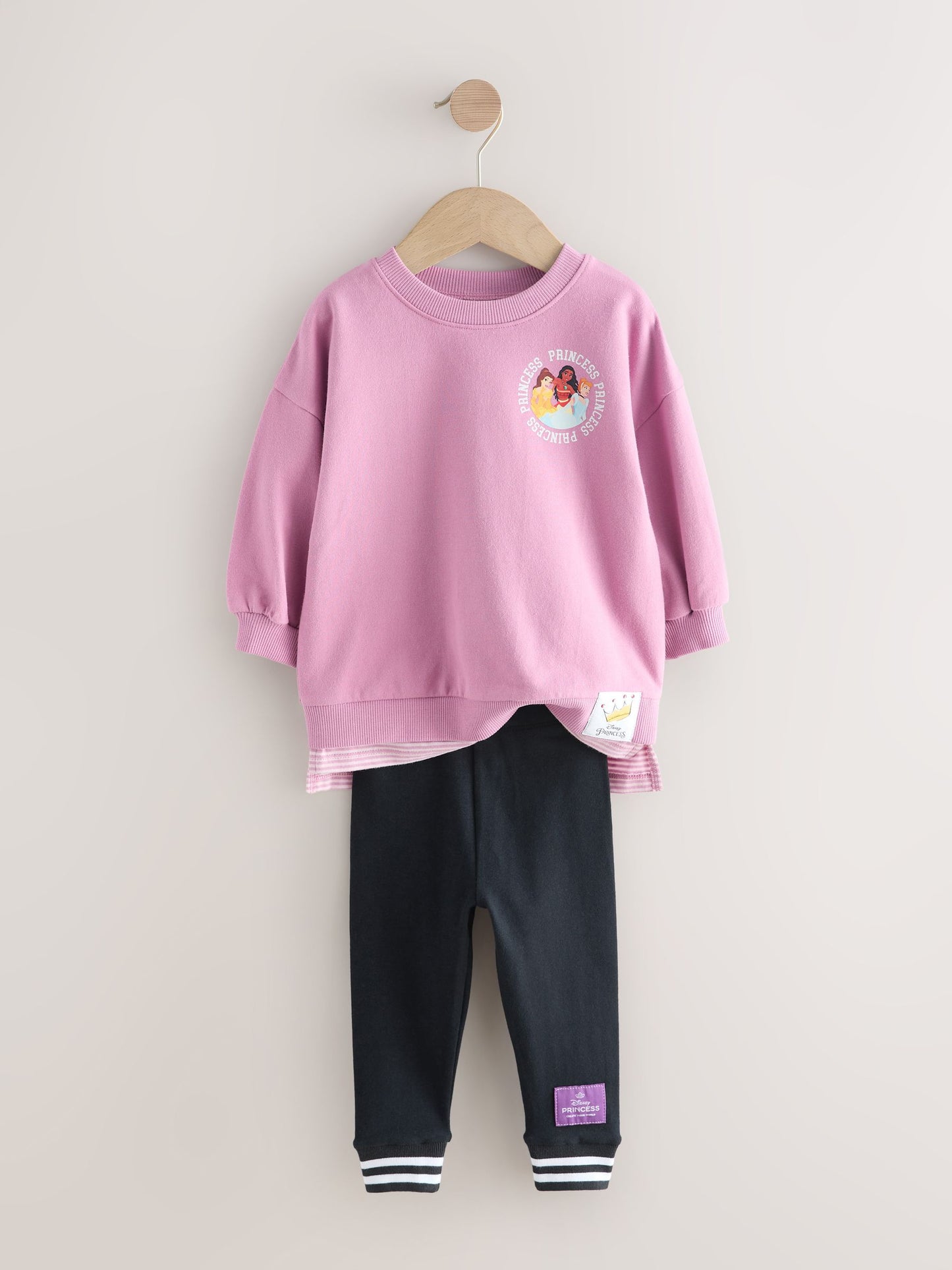 Purple Disney Princess Long Sleeve Mock Layer Top and Leggings Set (3mths-7yrs) image 7