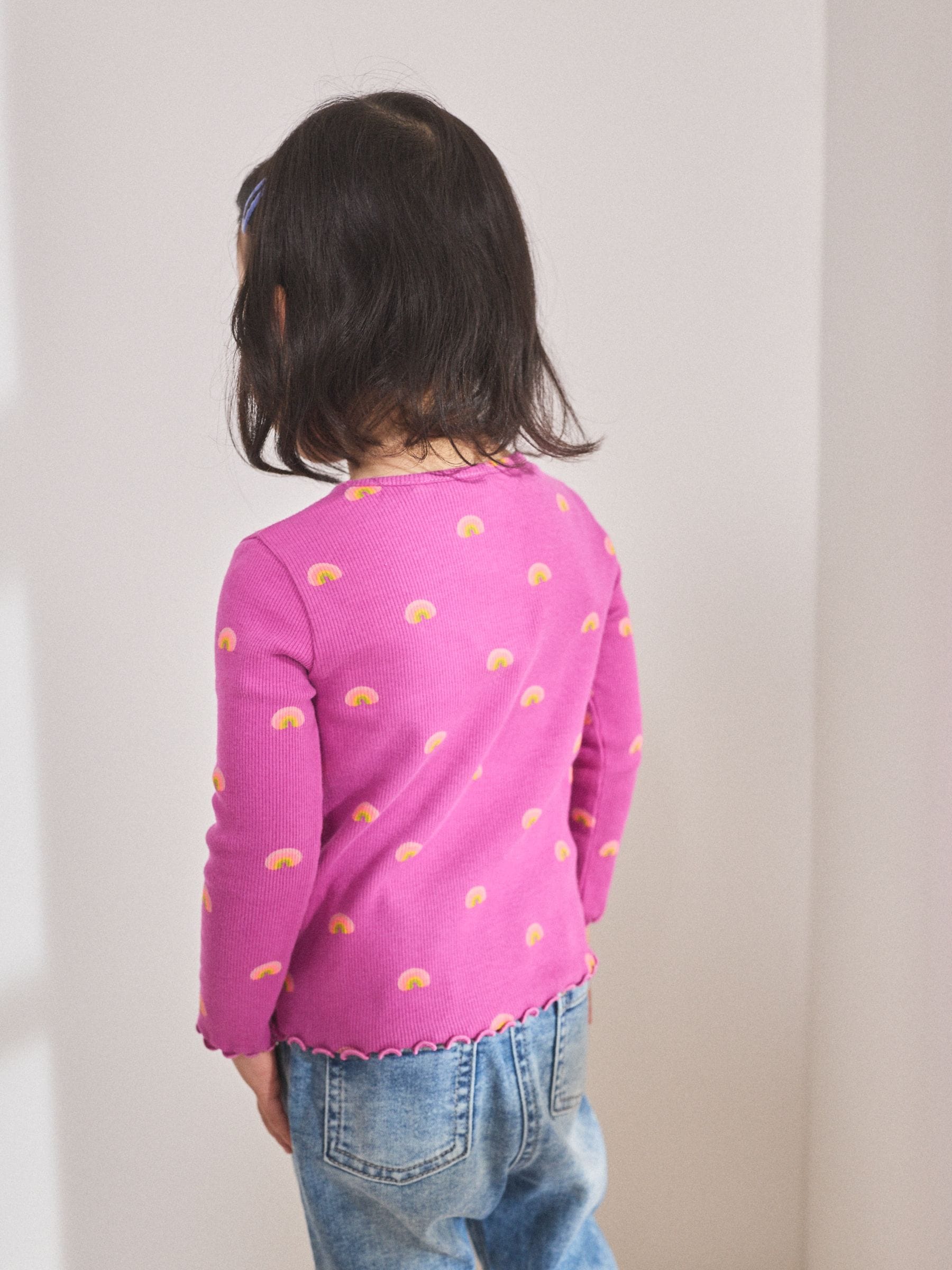Dsiney Kidz - Purple Rainbow Rib Long Sleeve T-Shirt (3mths-7yrs) image 2