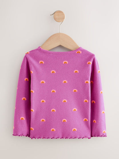 Dsiney Kidz - Purple Rainbow Rib Long Sleeve T-Shirt (3mths-7yrs) image 4