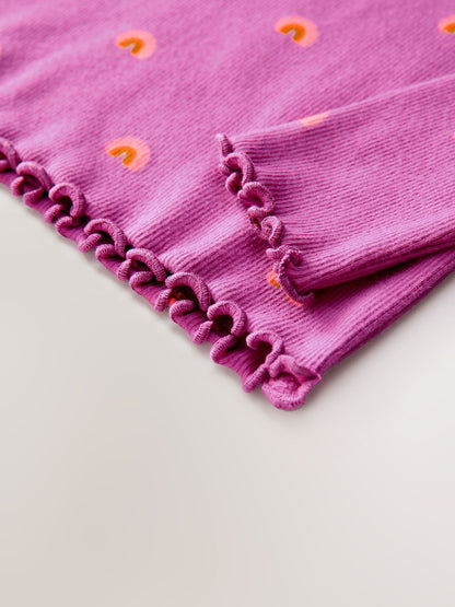 Dsiney Kidz - Purple Rainbow Rib Long Sleeve T-Shirt (3mths-7yrs) image 5