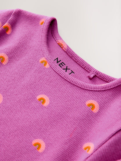 Dsiney Kidz - Purple Rainbow Rib Long Sleeve T-Shirt (3mths-7yrs) image 6