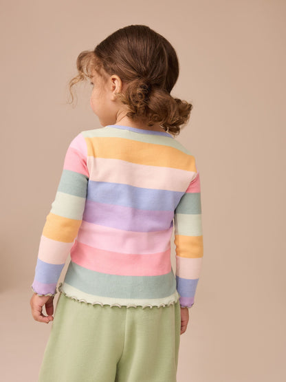 Dsiney Kidz - Rainbow Rib Long Sleeve T-Shirt (3mths-7yrs) image 3