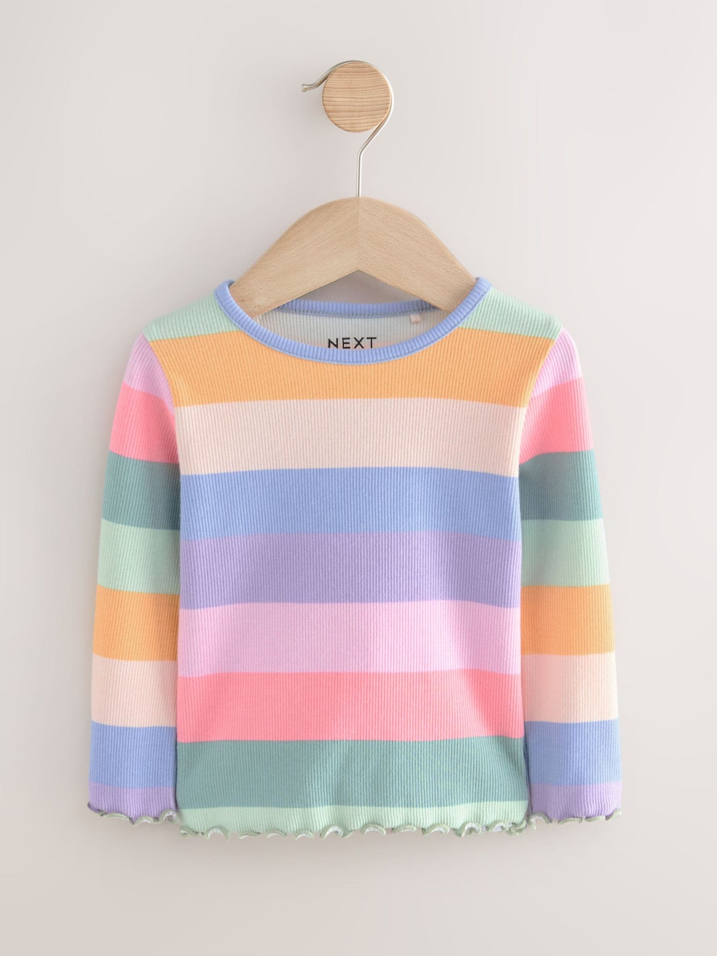 Dsiney Kidz - Rainbow Rib Long Sleeve T-Shirt (3mths-7yrs) image 4