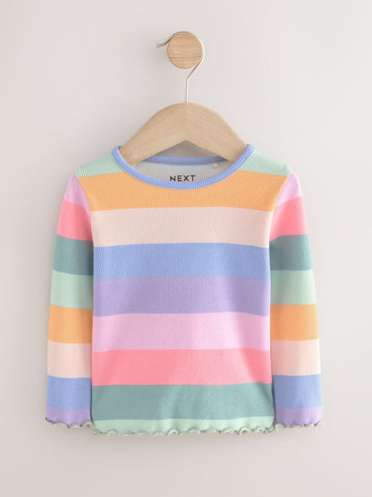 Dsiney Kidz - Rainbow Rib Long Sleeve T-Shirt (3mths-7yrs) image 4