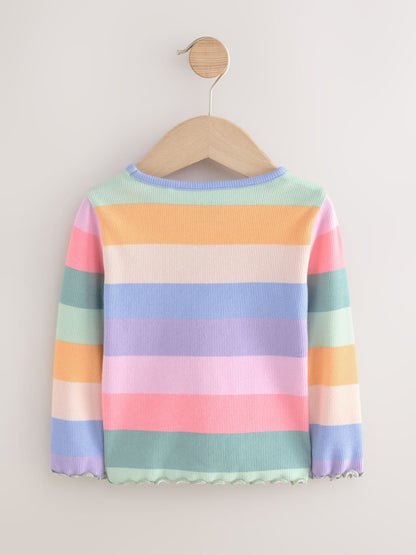 Dsiney Kidz - Rainbow Rib Long Sleeve T-Shirt (3mths-7yrs) image 5